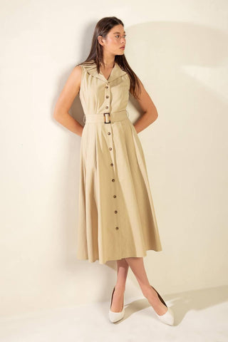 IDEAL APPROACH WOVEN MIDI DRESS - Glamourous Grace