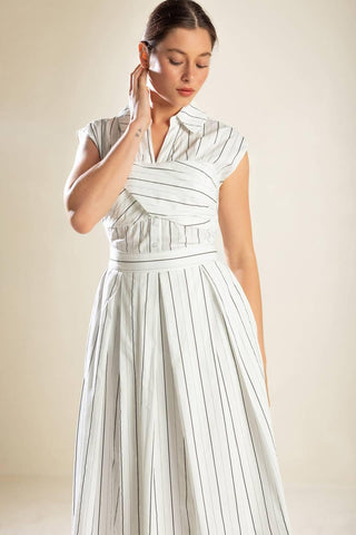 INCREDIBLY SENSATIONAL WOVEN MIDI DRESS - Glamourous Grace