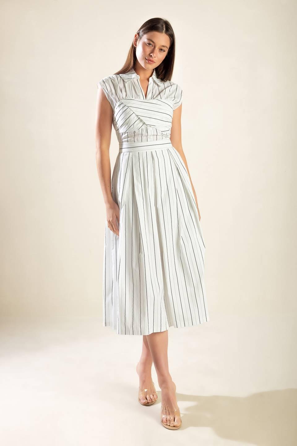 INCREDIBLY SENSATIONAL WOVEN MIDI DRESS - Glamourous Grace