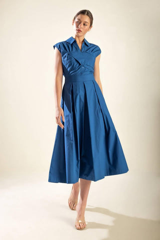 DREAMY IMPRESSION WOVEN MIDI DRESS - Glamourous Grace