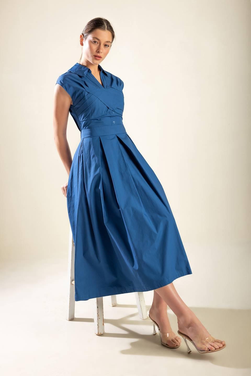 DREAMY IMPRESSION WOVEN MIDI DRESS - Glamourous Grace