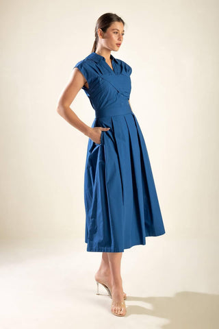 DREAMY IMPRESSION WOVEN MIDI DRESS - Glamourous Grace
