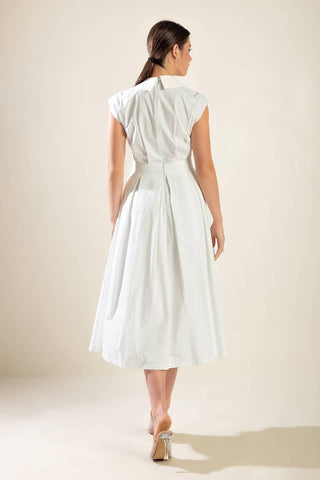 DREAMY IMPRESSION WOVEN MIDI DRESS - Glamourous Grace