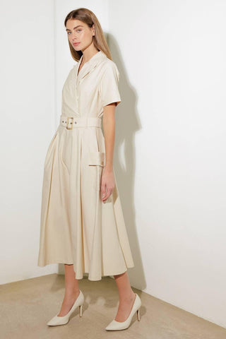 LOST IN THE STARS WOVEN MIDI DRESS - Glamourous Grace