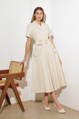 LOST IN THE STARS WOVEN MIDI DRESS - Glamourous Grace