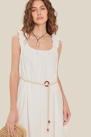 RIVERSIDE SIPS WOVEN MIDI DRESS - Glamourous Grace