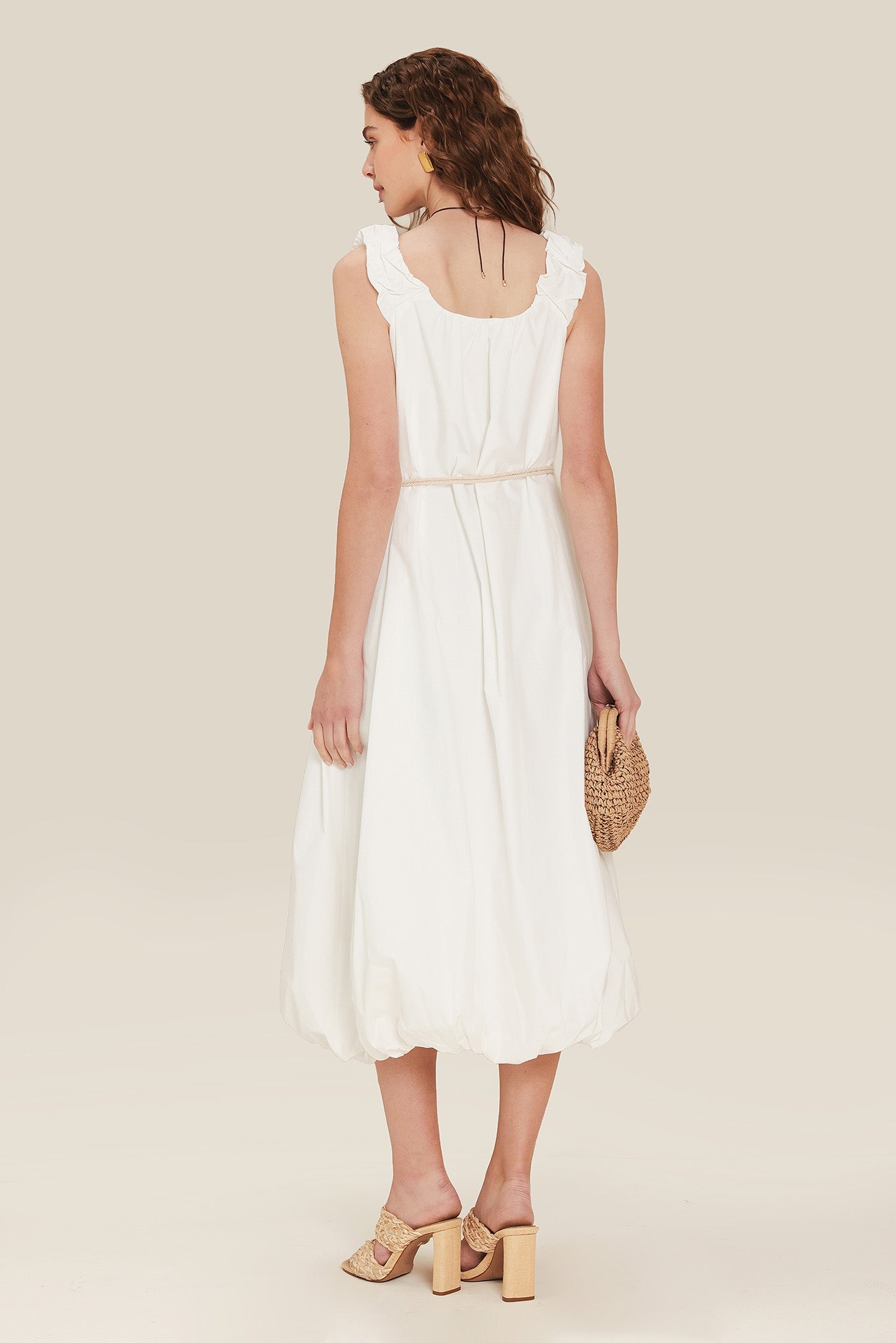 RIVERSIDE SIPS WOVEN MIDI DRESS - Glamourous Grace