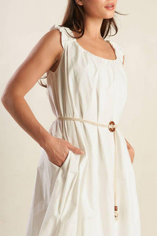RIVERSIDE SIPS WOVEN MIDI DRESS - Glamourous Grace