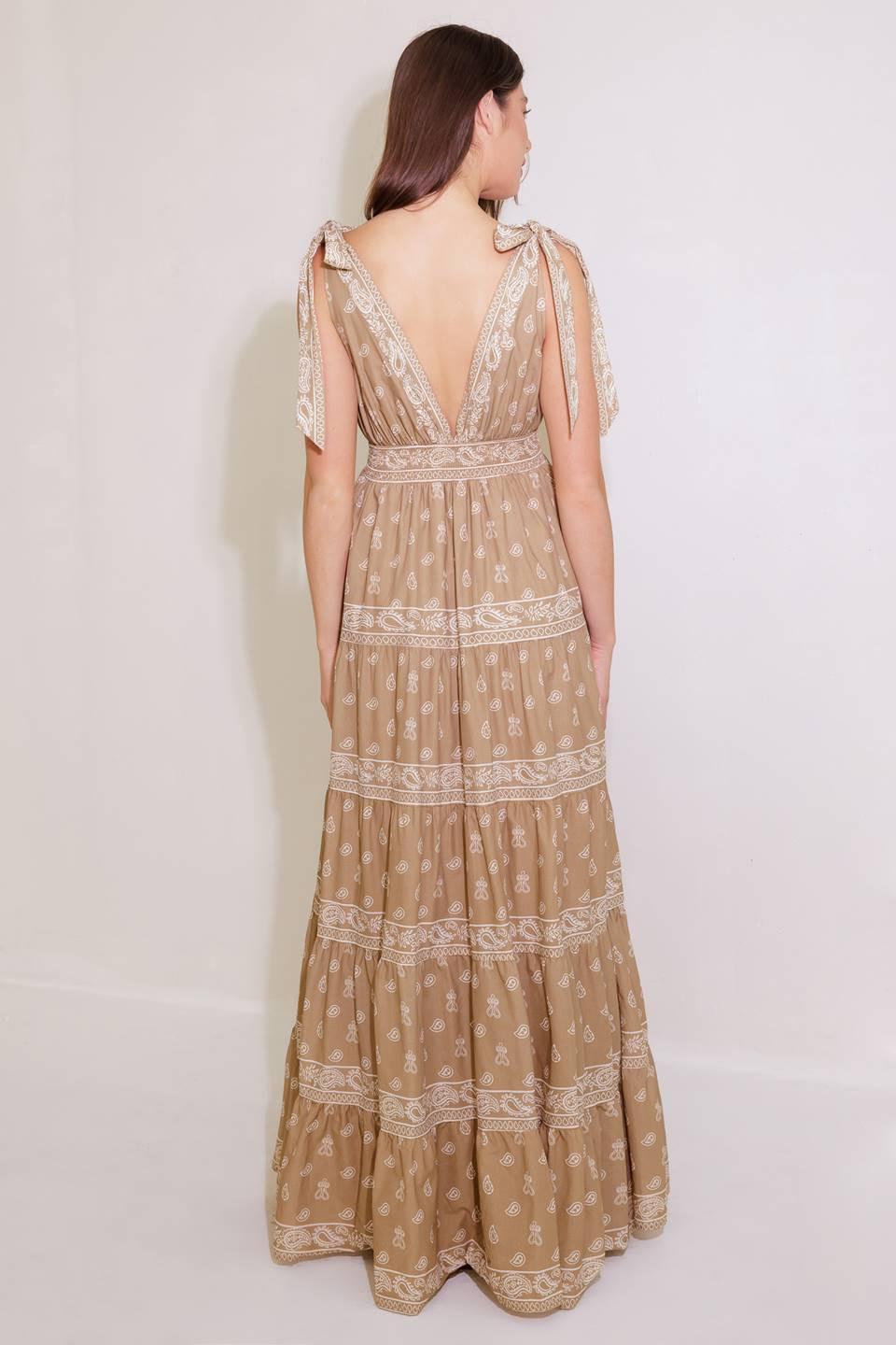 CUDDLY ATTITUDE TAUPE WOVEN MAXI DRESS - Glamourous Grace