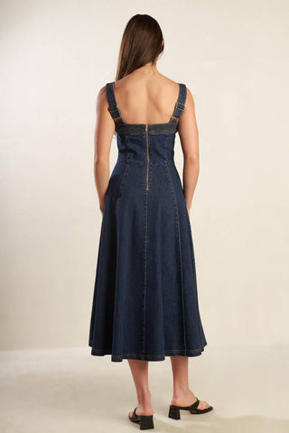 TERRIFIC TIMING DENIM MIDI DRESS - Glamourous Grace