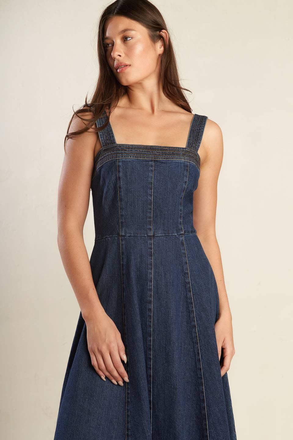 TERRIFIC TIMING DENIM MIDI DRESS - Glamourous Grace