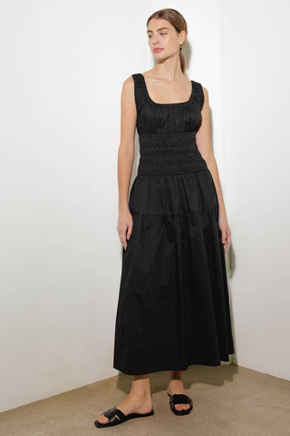 LOVELIEST LOOKS BLACK WOVEN MIDI DRESS - Glamourous Grace