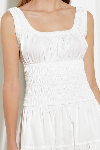 LOVELIEST LOOKS WHITE WOVEN MIDI DRESS - Glamourous Grace
