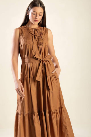 EVERYTHING I WANT WOVEN MIDI DRESS - Glamourous Grace