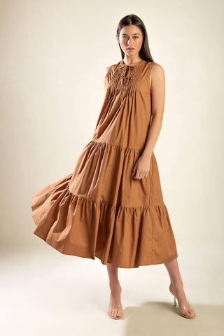 EVERYTHING I WANT WOVEN MIDI DRESS - Glamourous Grace