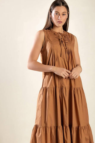 EVERYTHING I WANT WOVEN MIDI DRESS - Glamourous Grace