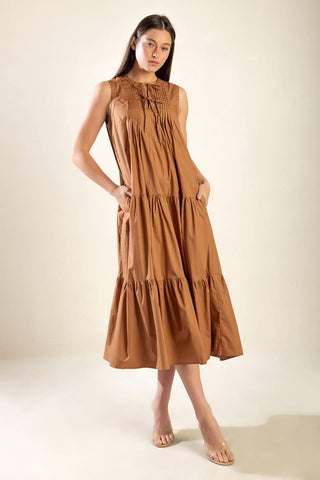 EVERYTHING I WANT WOVEN MIDI DRESS - Glamourous Grace