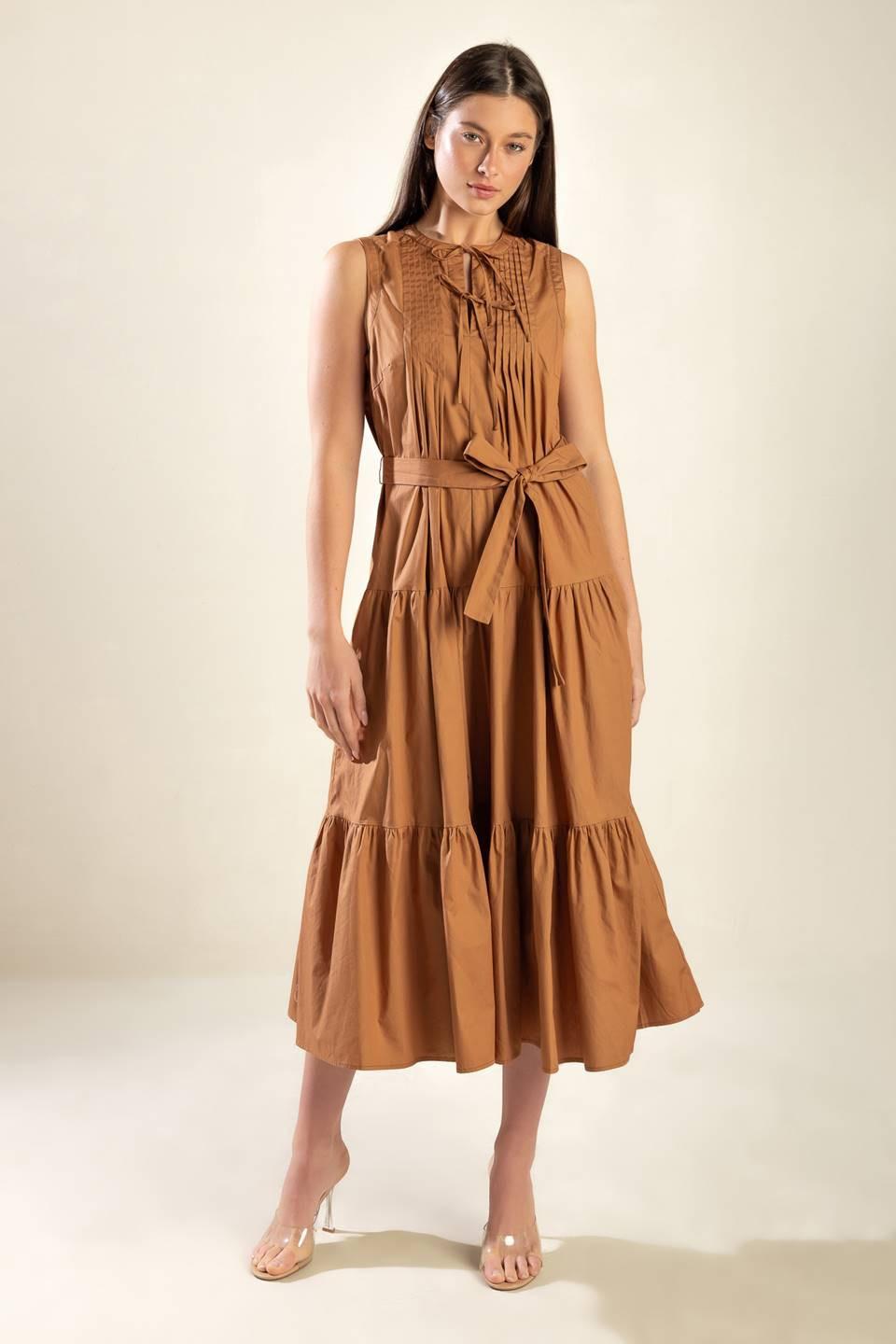 EVERYTHING I WANT WOVEN MIDI DRESS - Glamourous Grace
