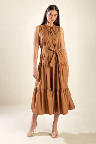 EVERYTHING I WANT WOVEN MIDI DRESS - Glamourous Grace
