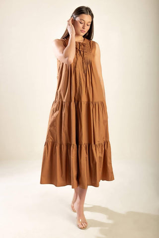 EVERYTHING I WANT WOVEN MIDI DRESS - Glamourous Grace
