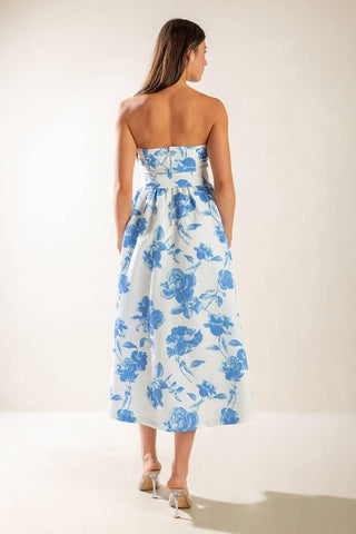 HONESTLY LOVE WOVEN MIDI DRESS - Glamourous Grace