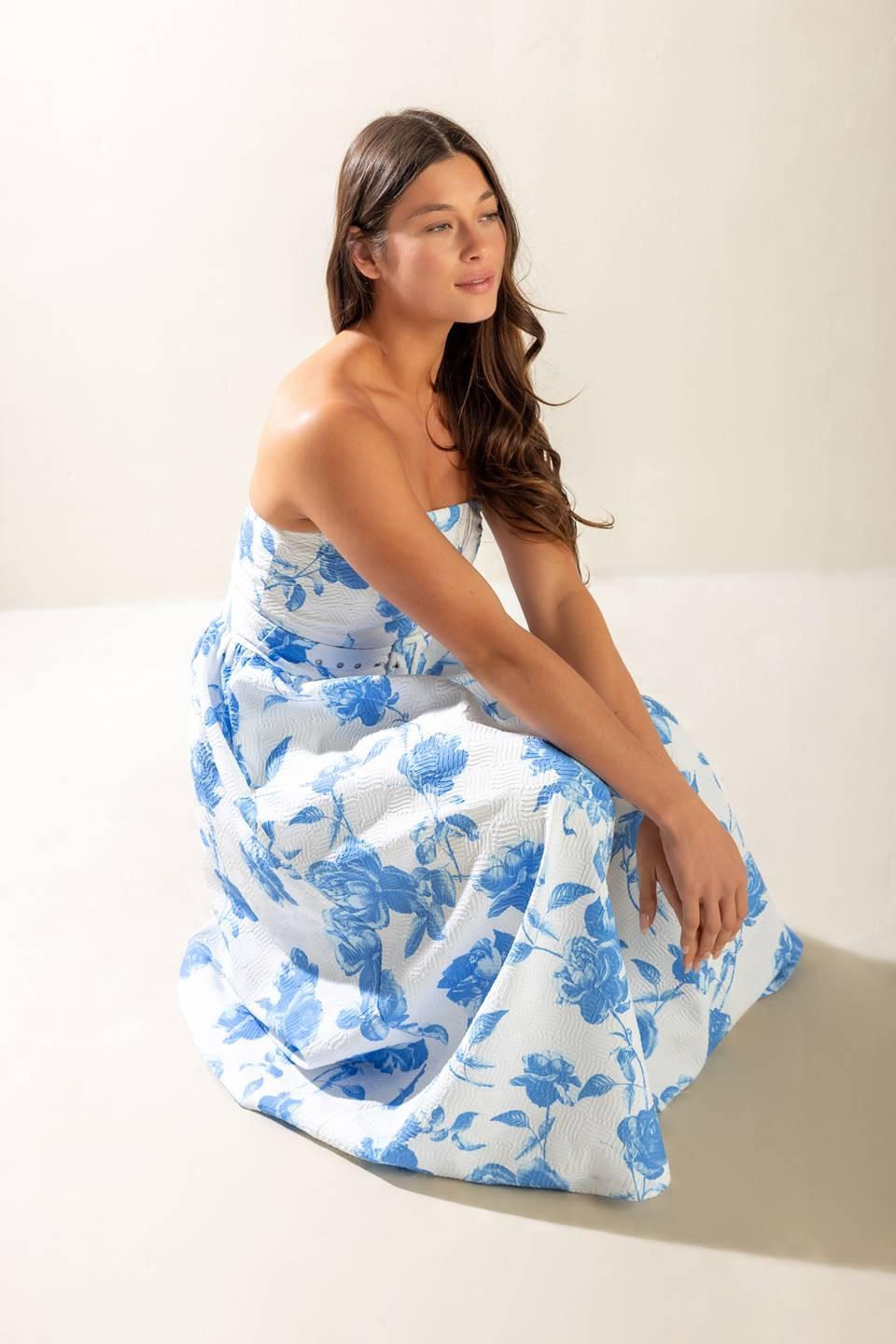 HONESTLY LOVE WOVEN MIDI DRESS - Glamourous Grace