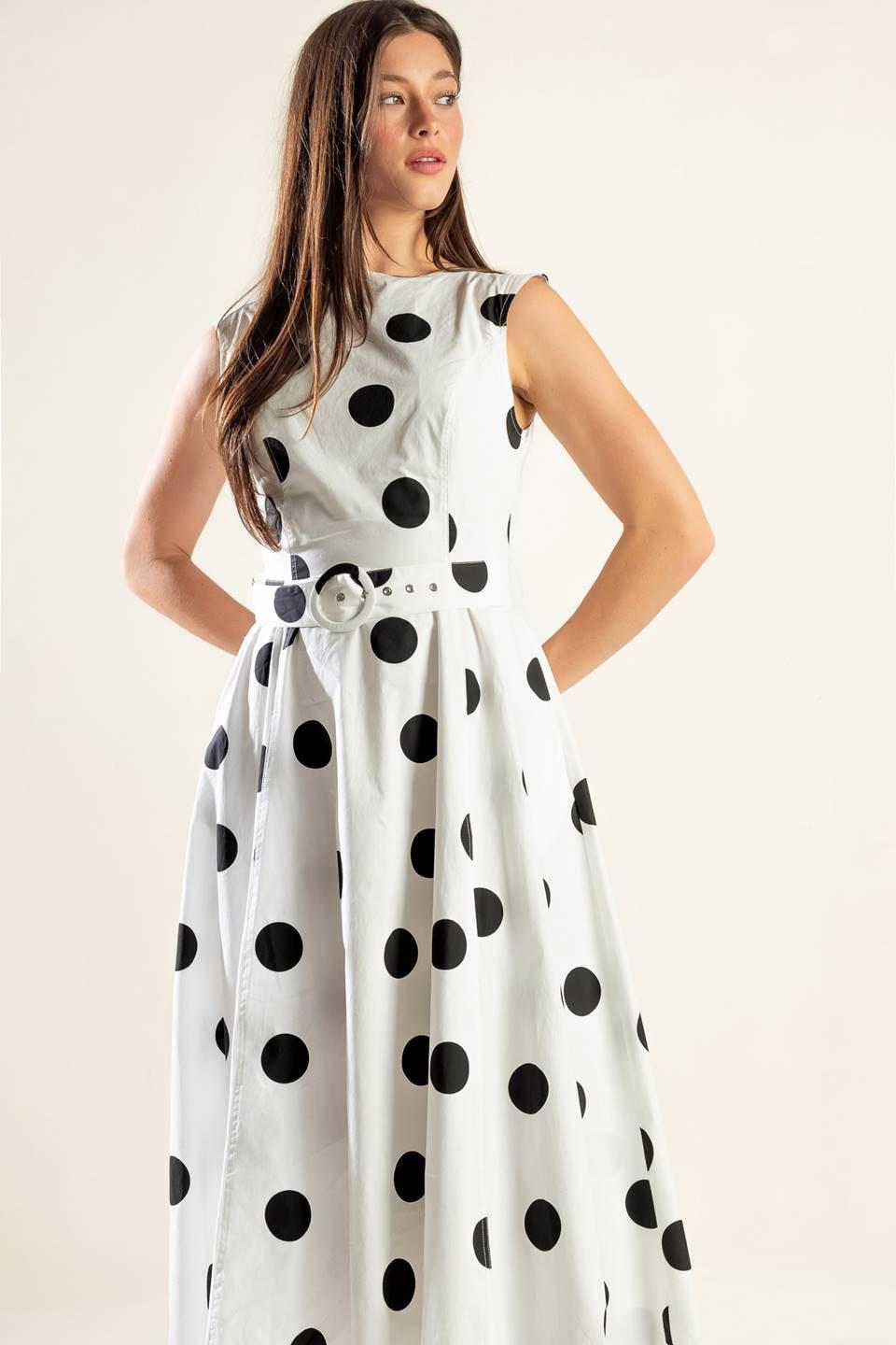 ECHOING FJORD WOVEN MIDI DRESS - Glamourous Grace