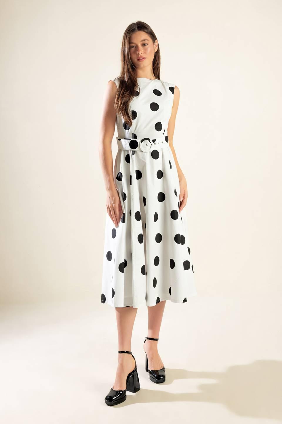 ECHOING FJORD WOVEN MIDI DRESS - Glamourous Grace