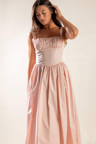 EASILY LOVED WOVEN MIDI DRESS - Glamourous Grace