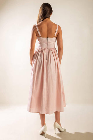 EASILY LOVED WOVEN MIDI DRESS - Glamourous Grace