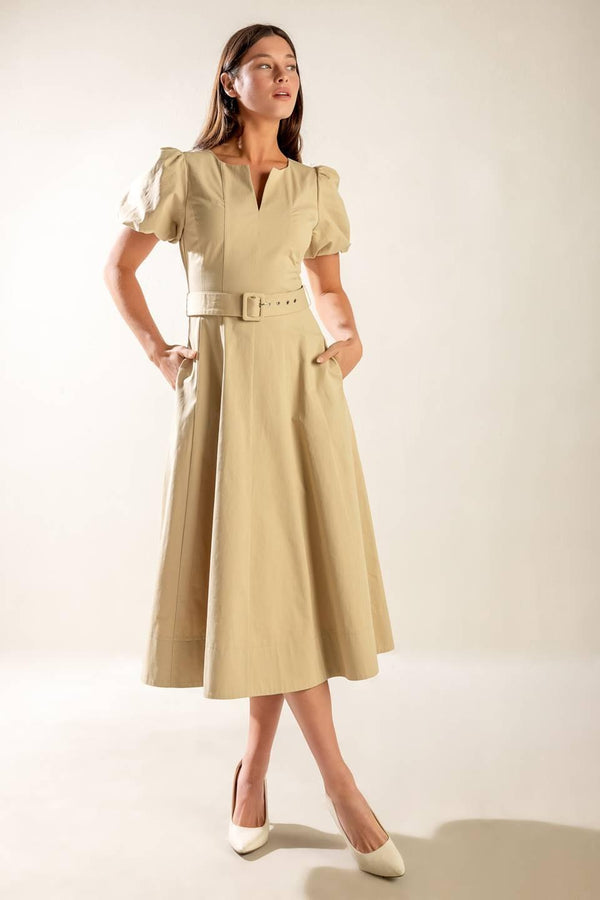 SUNLIT SOIREE WOVEN MIDI DRESS - Glamourous Grace