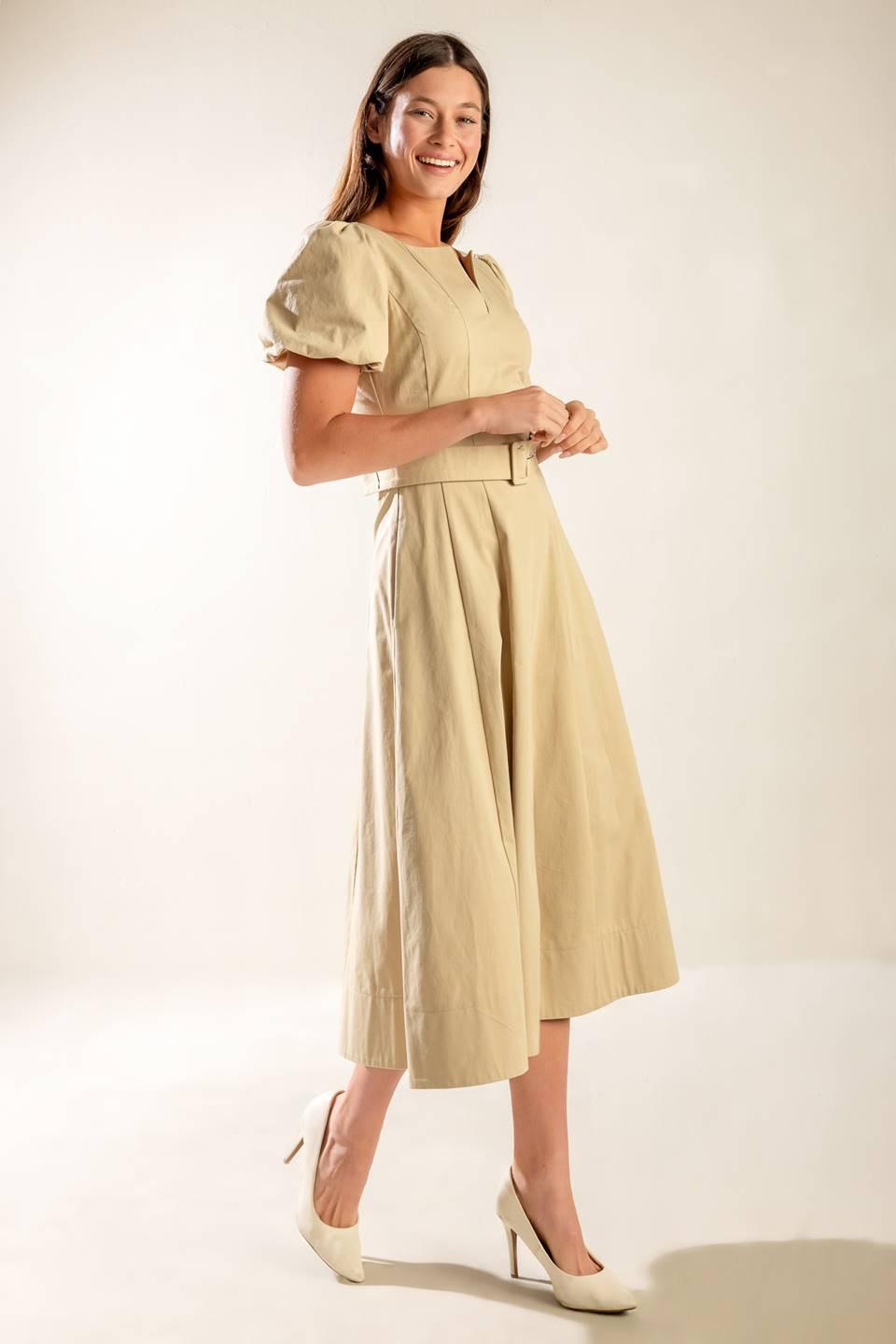SUNLIT SOIREE WOVEN MIDI DRESS - Glamourous Grace