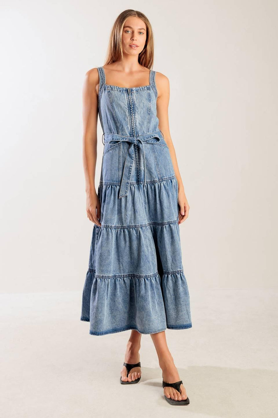 SUNSHINE STATE OF MIND INDIGO DENIM DRESS - Glamourous Grace