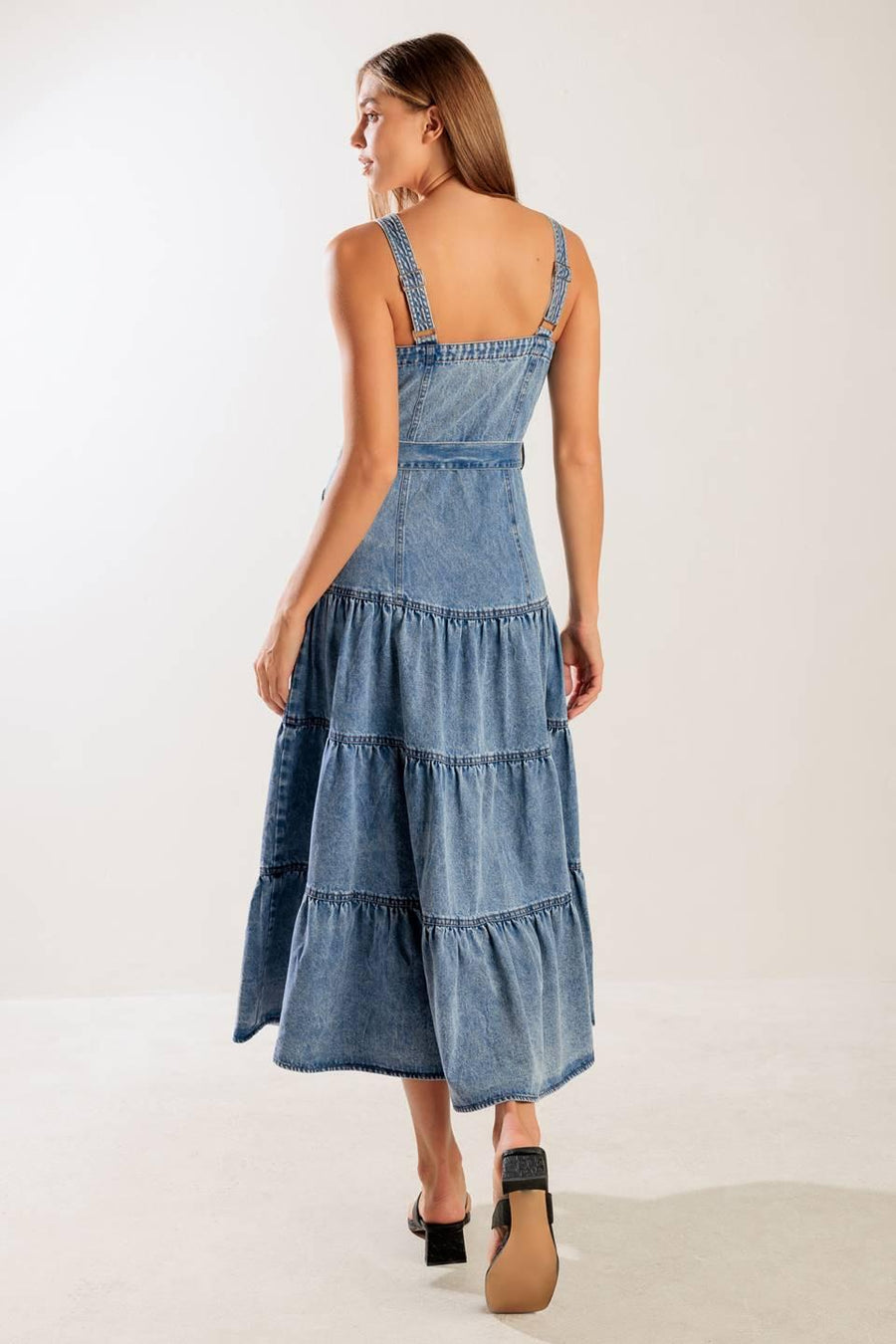 SUNSHINE STATE OF MIND INDIGO DENIM DRESS - Glamourous Grace