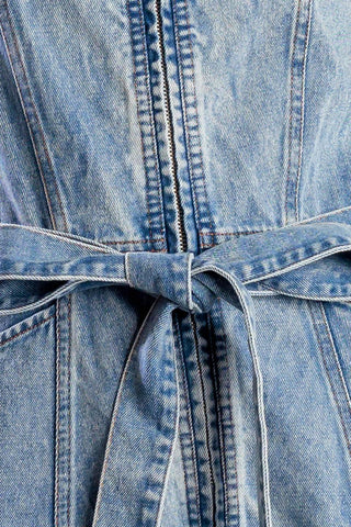 SUNSHINE STATE OF MIND INDIGO DENIM DRESS - Glamourous Grace