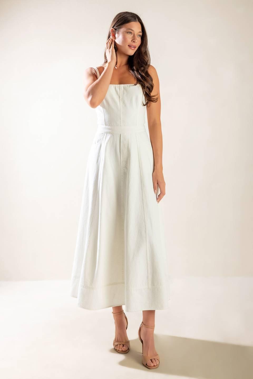LET'S GO FOR A WALK WOVEN MIDI DRESS - Glamourous Grace