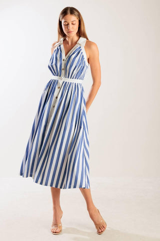 WAIT FOR IT WOVEN MIDI DRESS - Glamourous Grace
