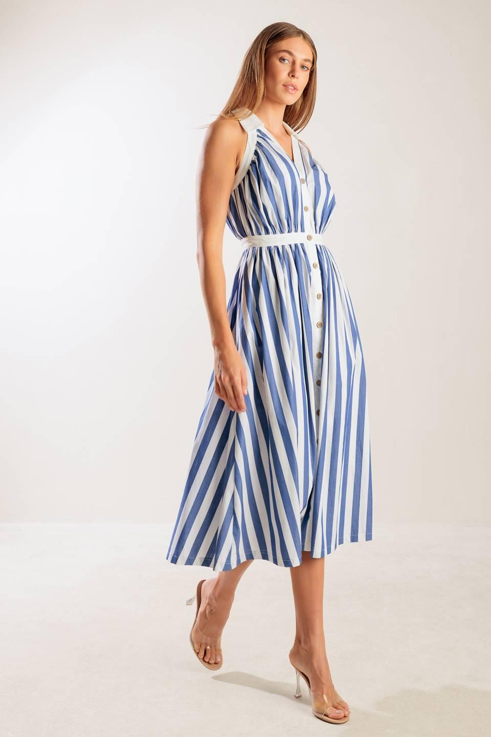 WAIT FOR IT WOVEN MIDI DRESS - Glamourous Grace