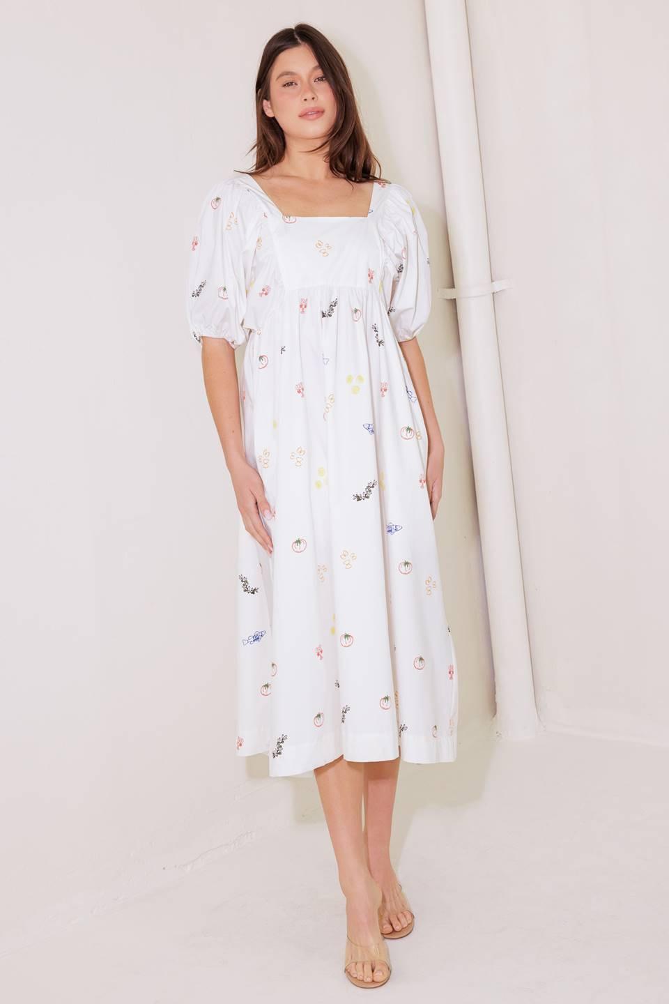THE WORLD IS YOURS WOVEN MIDI DRESS - Glamourous Grace