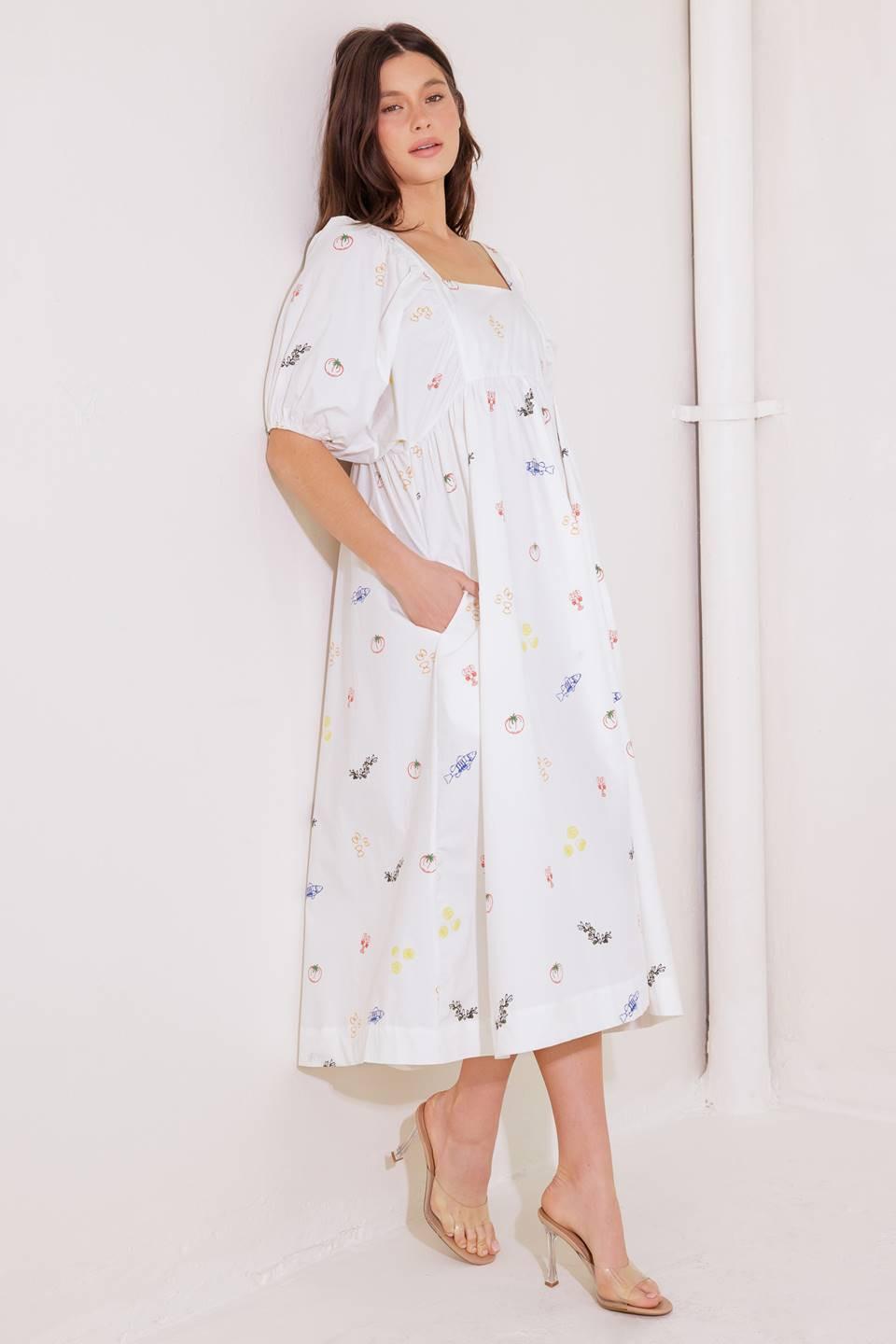 THE WORLD IS YOURS WOVEN MIDI DRESS - Glamourous Grace