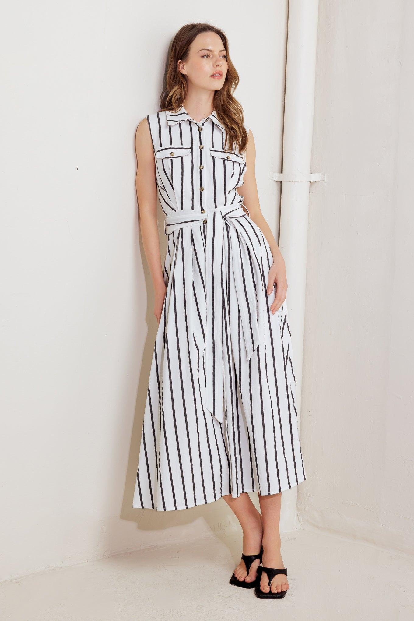 HUGS & VANILLA CLOUDS WOVEN MIDI DRESS - Glamourous Grace