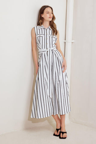 HUGS & VANILLA CLOUDS WOVEN MIDI DRESS - Glamourous Grace