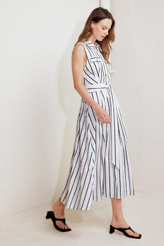 HUGS & VANILLA CLOUDS WOVEN MIDI DRESS - Glamourous Grace