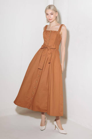 SOAK IN THE SUNSET WOVEN MIDI DRESS - Glamourous Grace