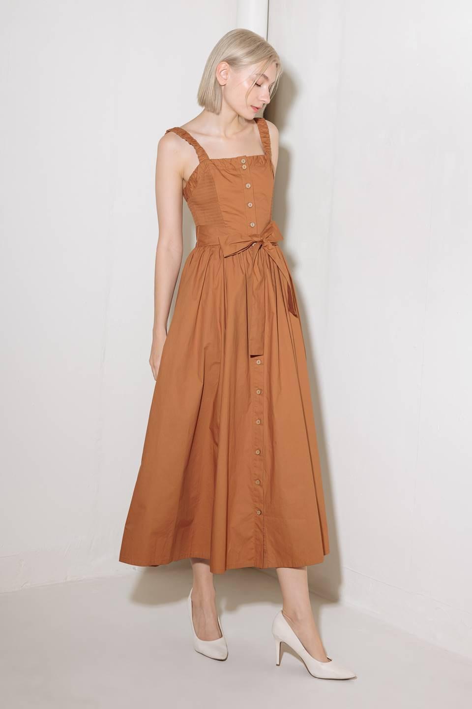SOAK IN THE SUNSET WOVEN MIDI DRESS - Glamourous Grace