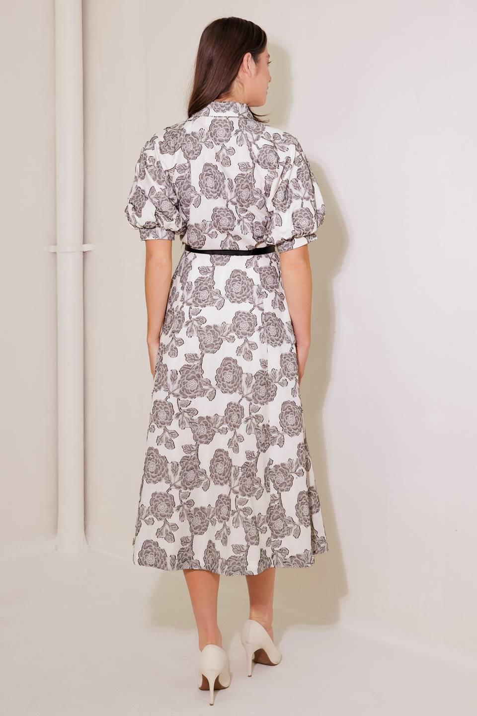 TIME AFTER TIME WOVEN MIDI DRESS - Glamourous Grace