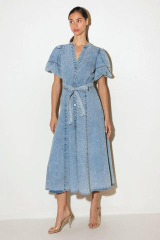 BAREFORM LIGHT DENIM MIDI DRESS - Glamourous Grace