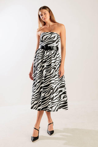 NOT SO ORDINARY WOVEN MIDI DRESS - Glamourous Grace