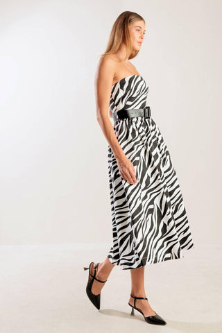 NOT SO ORDINARY WOVEN MIDI DRESS - Glamourous Grace