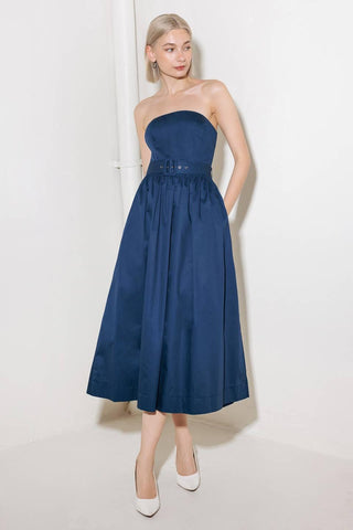 ENDLESSLY CHARMING WOVEN MIDI DRESS - Glamourous Grace